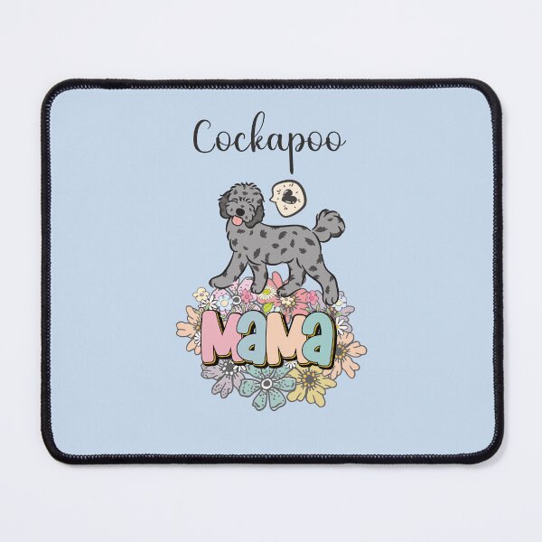 Item preview, Blue Merle Cockapoo Mama - light blue designed and sold by Lulupainting.
