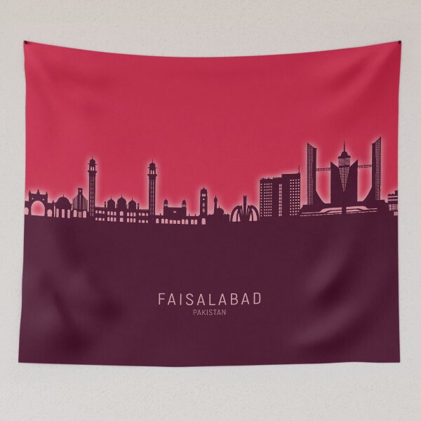 Item preview, Faisalabad Pakistan Skyline designed and sold by ArtPrints.