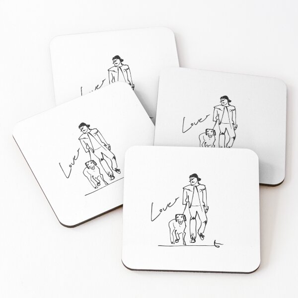 Item preview, A man taking a walk with his dog. designed and sold by crazyhome.