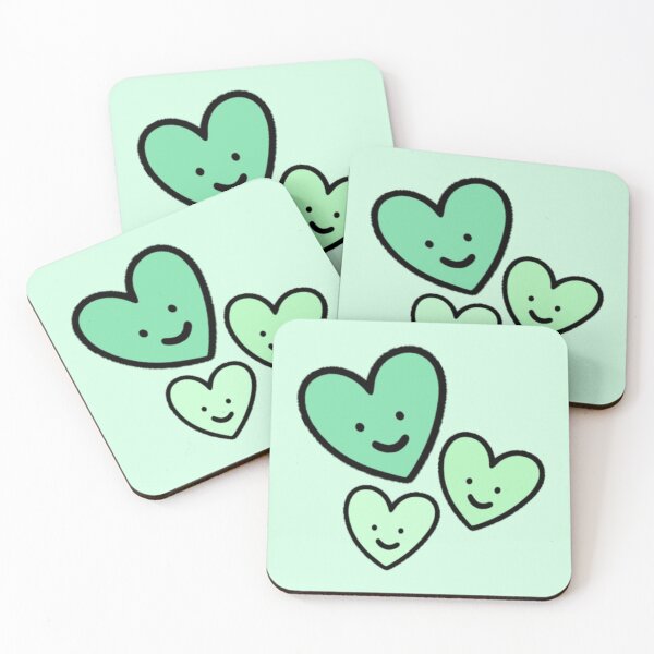 Item preview, Pastel Turquoise Hearts designed and sold by everything4eva.