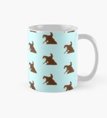 Brown-Reining-Pferd auf hellblauem Tasse