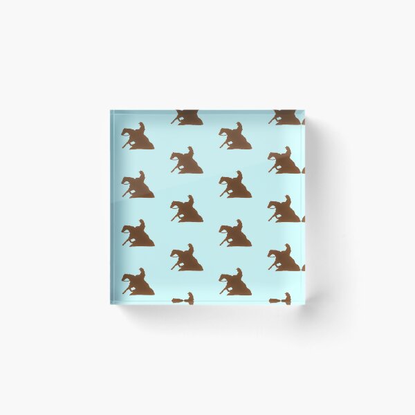 Item preview, Brown Reining Horse On Light Blue designed and sold by Stuffnthingz.