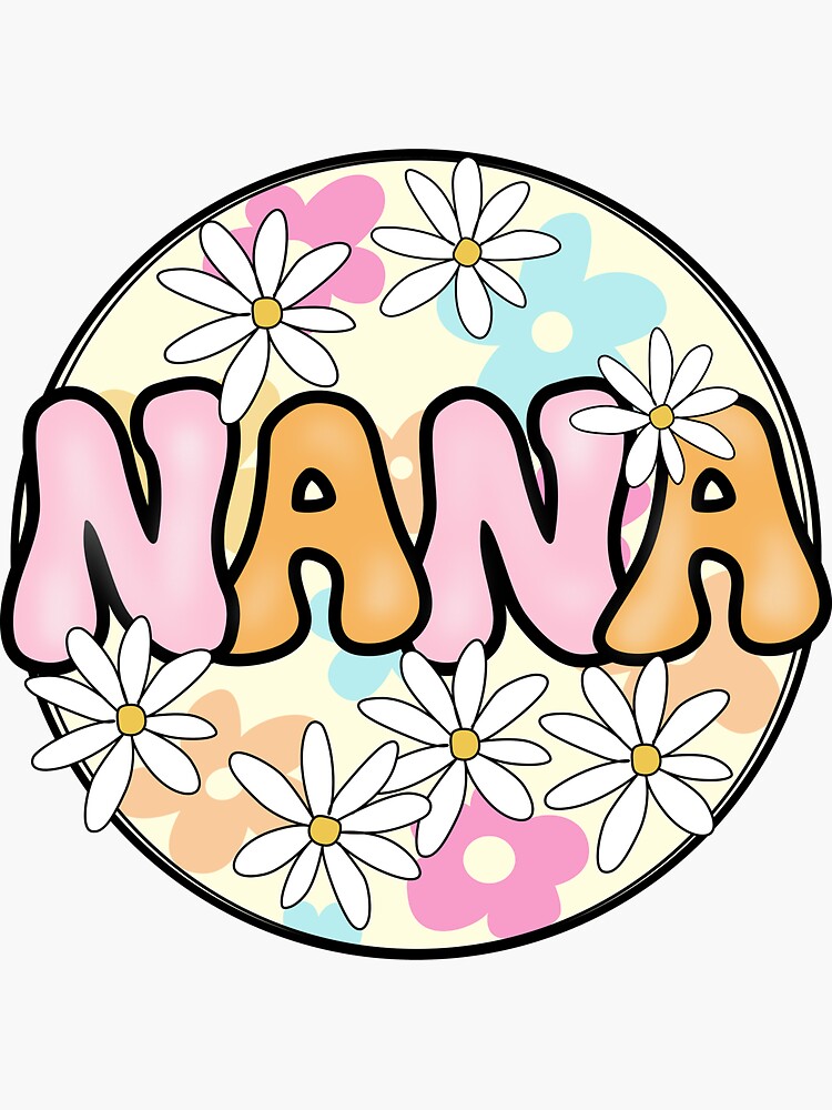3Pcs) Grandma Floral Sticker – Waterproof Vinyl Stickers With Retro Design For Grandma, Nana, Gigi – Aesthetic Decals For Water Bottles