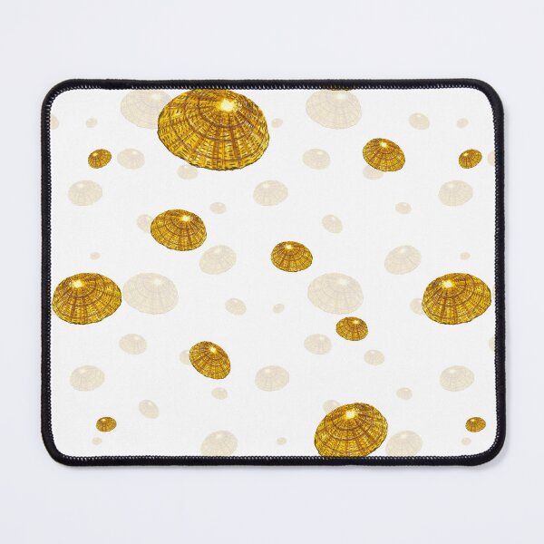 Item preview, Seashell yellow cute pattern a watercolor sketch designed and sold by Yana Mustafina | Boho Soulful Designs.