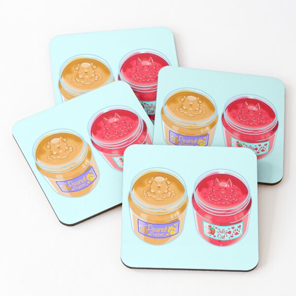 Item preview, Peanut Pupper and Strawberry Jelly Cat Jars designed and sold by Meo7643.