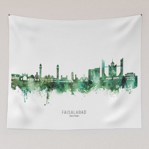 Item preview, Faisalabad Pakistan Skyline designed and sold by ArtPrints.