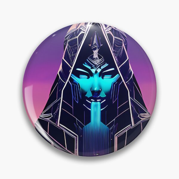 Item preview, Hathor, the Cyberpunk Egyptian Deity: Futuristic Sticker Design designed and sold by Mytho Merch.