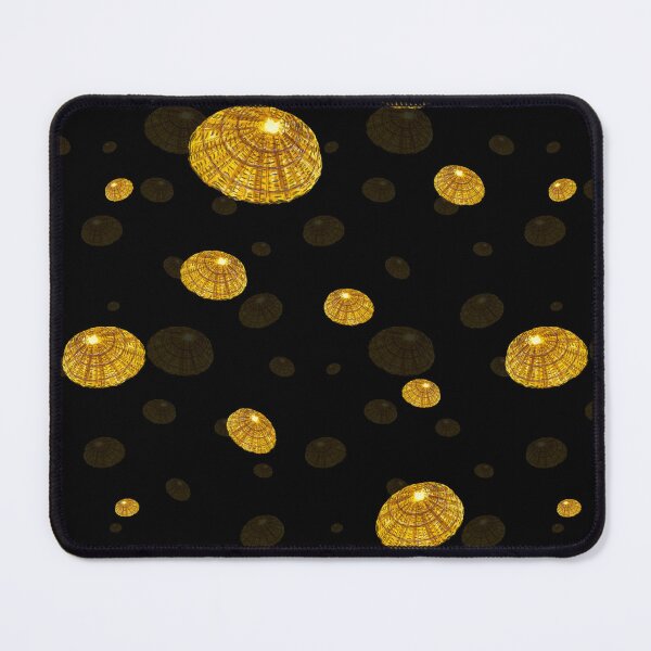 Item preview, Seashell yellow pattern simple a watercolor black designed and sold by Yana Mustafina | Boho Soulful Designs.