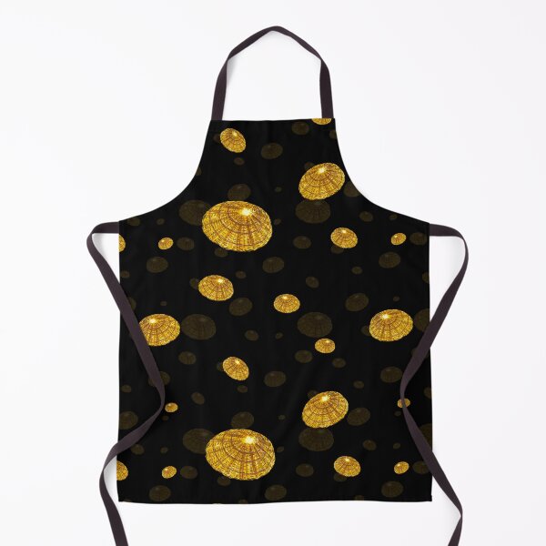 Item preview, Seashell yellow pattern simple a watercolor black designed and sold by Yana Mustafina | Boho Soulful Designs.