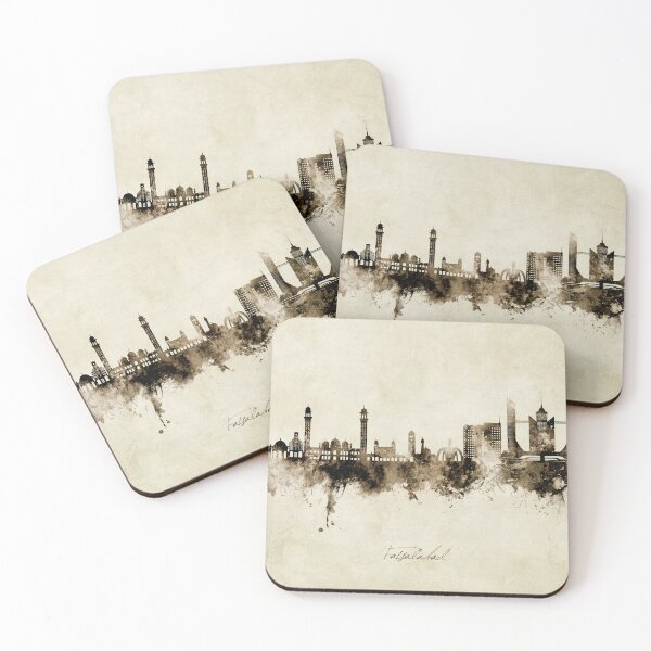 Item preview, Faisalabad Pakistan Skyline designed and sold by ArtPrints.