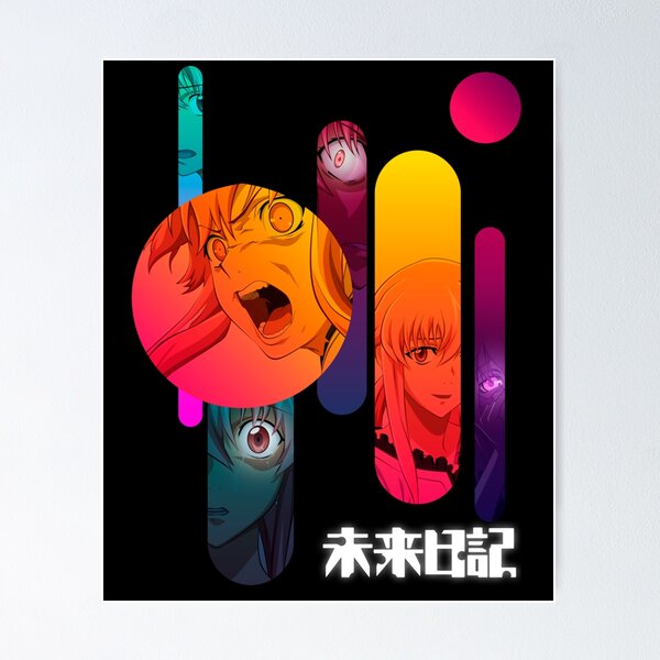 Mirai Nikki characters Poster by ArtAndDesignA