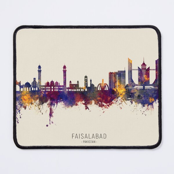 Item preview, Faisalabad Pakistan Skyline designed and sold by ArtPrints.