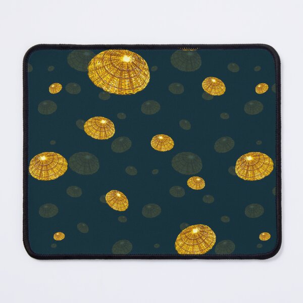 Item preview, Seashell yellow pattern simple a watercolor blue designed and sold by Yana Mustafina | Boho Soulful Designs.