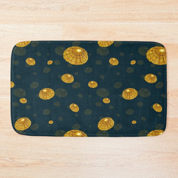 Item preview, Seashell yellow pattern simple a watercolor blue designed and sold by Yana Mustafina | Boho Soulful Designs.