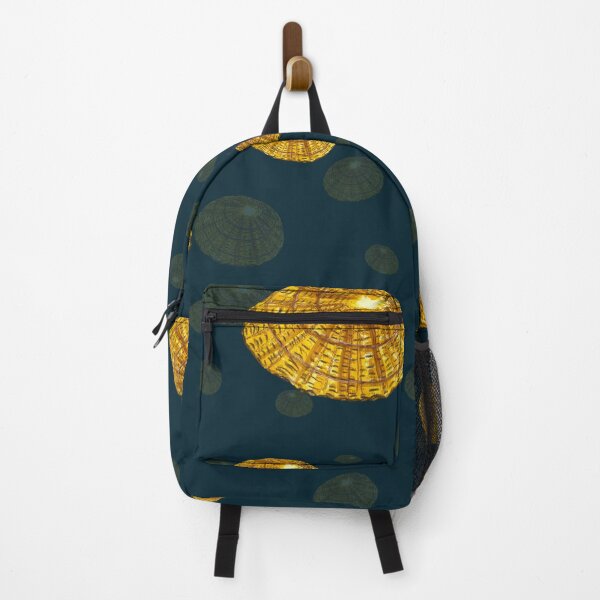 Item preview, Seashell yellow pattern simple a watercolor blue designed and sold by Yana Mustafina | Boho Soulful Designs.