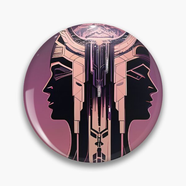 Item preview, Hathor, the Cyberpunk Egyptian Deity: Futuristic Sticker Design designed and sold by Mytho Merch.