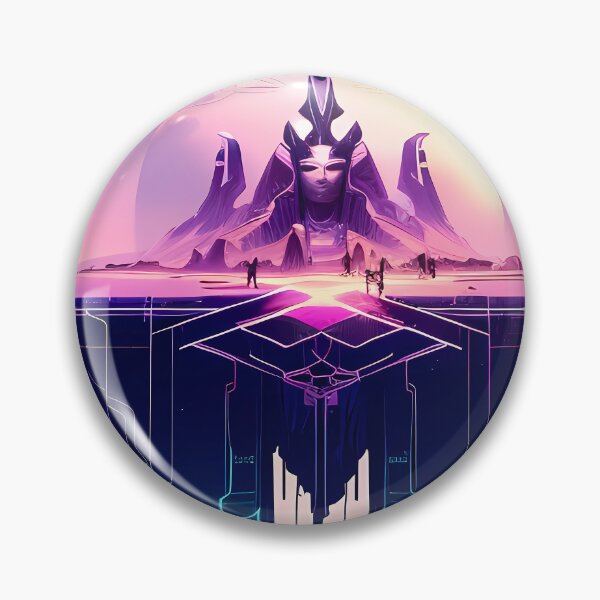 Item preview, Hathor, the Cyberpunk Egyptian Deity: Futuristic Sticker Design designed and sold by Mytho Merch.