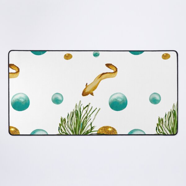 Item preview, Seaweed eel bubbles shell a watercolor sketch  designed and sold by Yana Mustafina | Boho Soulful Designs.