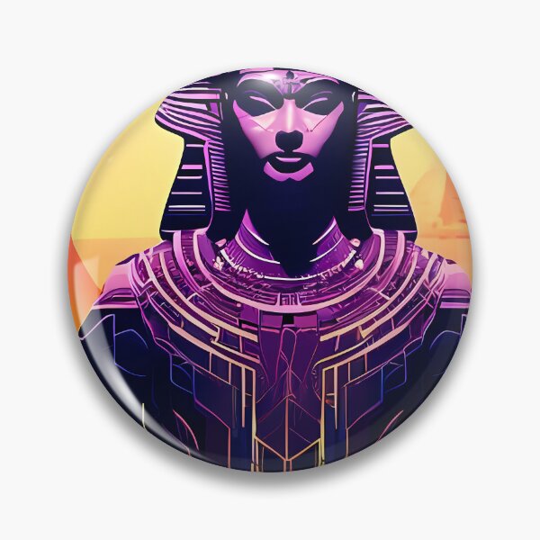 Item preview, Hathor, the Cyberpunk Egyptian Deity: Futuristic Sticker Design designed and sold by Mytho Merch.