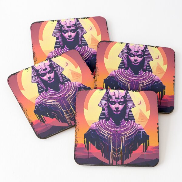 Item preview, Hathor, the Cyberpunk Egyptian Deity: Futuristic Sticker Design designed and sold by Mytho Merch.