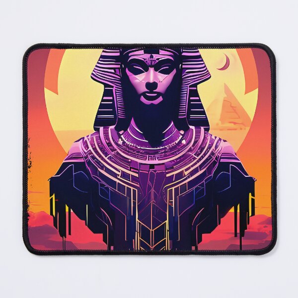 Item preview, Hathor, the Cyberpunk Egyptian Deity: Futuristic Sticker Design designed and sold by Mytho Merch.