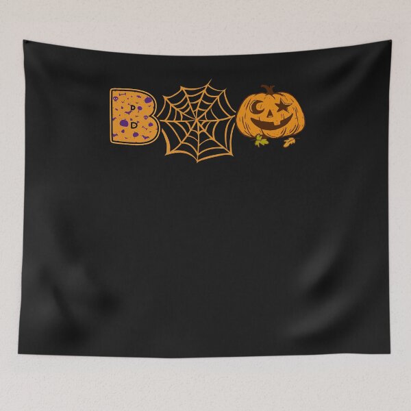 Item preview, Funny Boo with Pumpkin & Spider Web designed and sold by ChrisFeil.