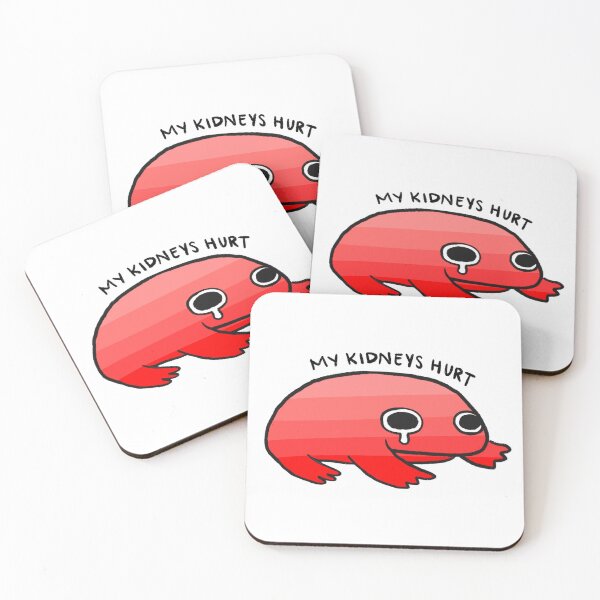 Item preview, My Kidneys Hurt | Cute Crying Red Frog designed and sold by iristocat.