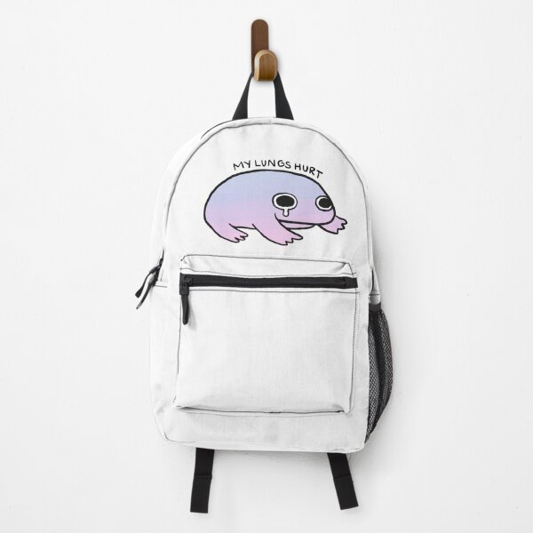 Item preview, My Lungs Hurt | Blue to Purple Gradient Frog, Cute Pastel Frog, Sad Frog Stickers designed and sold by iristocat.