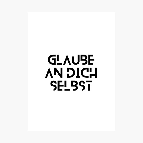 Item preview, Glaube an dich selbst - Typography designed and sold by RM-Journey.