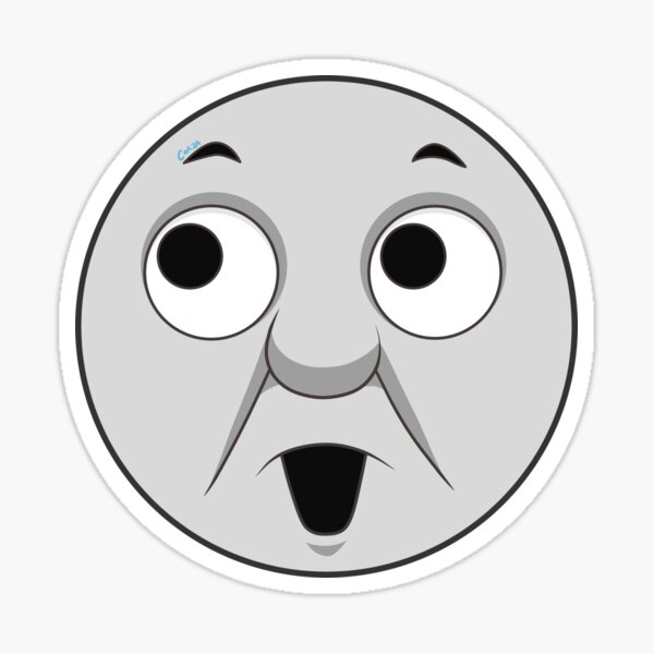 Gordon Grumpy Face Sticker By Corzamoon Redbubble - gordon thomas face roblox