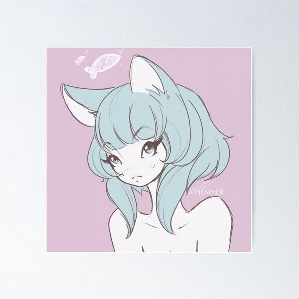 Cute anime Kitty girl, Anime gifts for girls, Astro Color Sticker for  Sale by MaFleiva