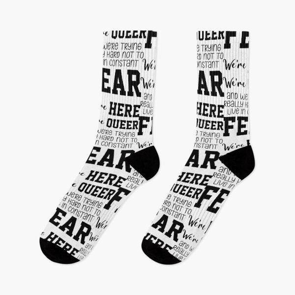 Item preview, We're Here We're Queer And We're Trying Really Hard Not To Live In Constant Fear designed and sold by everything4eva.