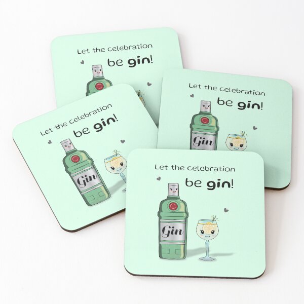 Item preview, Let the celebration be gin! punny joke with gin tonic designed and sold by HajnalkArt.