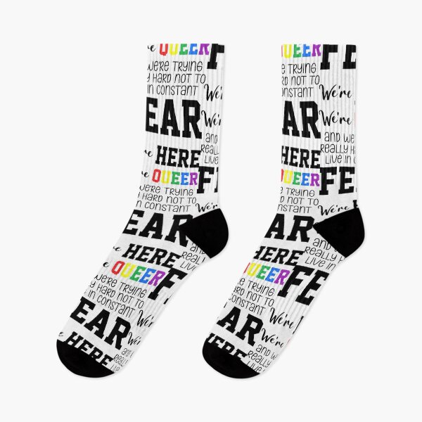Item preview, We're Here We're Queer And We're Trying Really Hard Not To Live In Constant Fear designed and sold by everything4eva.