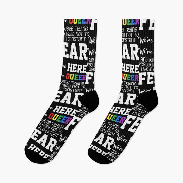 Item preview, We're Here We're Queer And We're Trying Really Hard Not To Live In Constant Fear designed and sold by everything4eva.