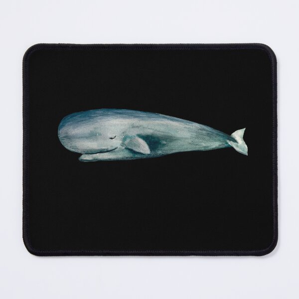 Item preview, Whale blue sea ocean fish watercolor illustration black designed and sold by Yana Mustafina | Boho Soulful Designs.
