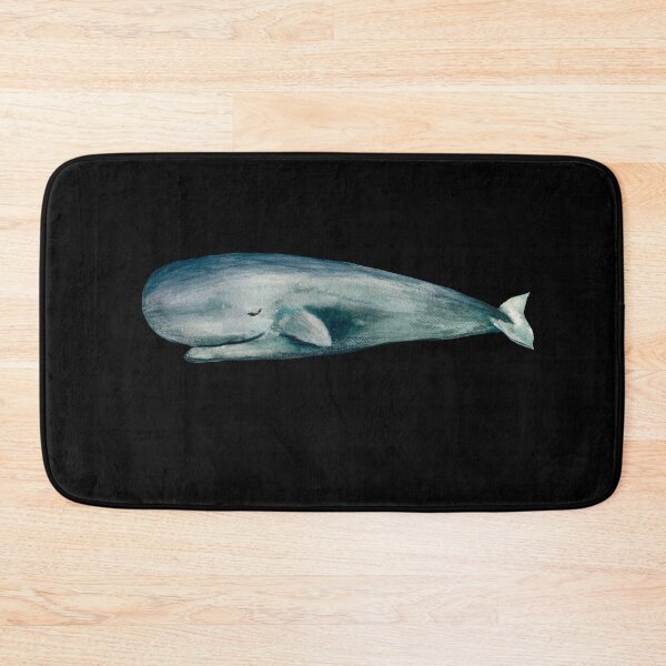 Item preview, Whale blue sea ocean fish watercolor illustration black designed and sold by Yana Mustafina | Boho Soulful Designs.