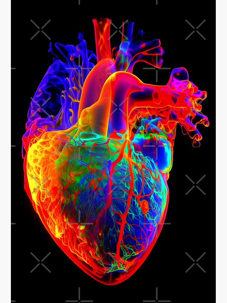 Thermography Heart Art Board Print
