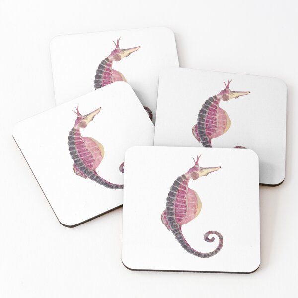 Artikelvorschau, Sea horse pink purple sea ocean watercolor  entworfen und verkauft von Yana Mustafina | Boho Soulful Designs.