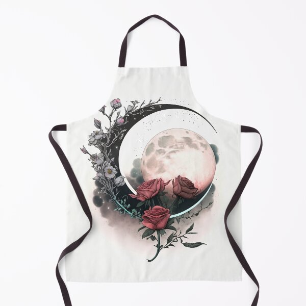Item preview, Vintage Pretty Phases of the Moon with Daisies and Roses designed and sold by cynino.