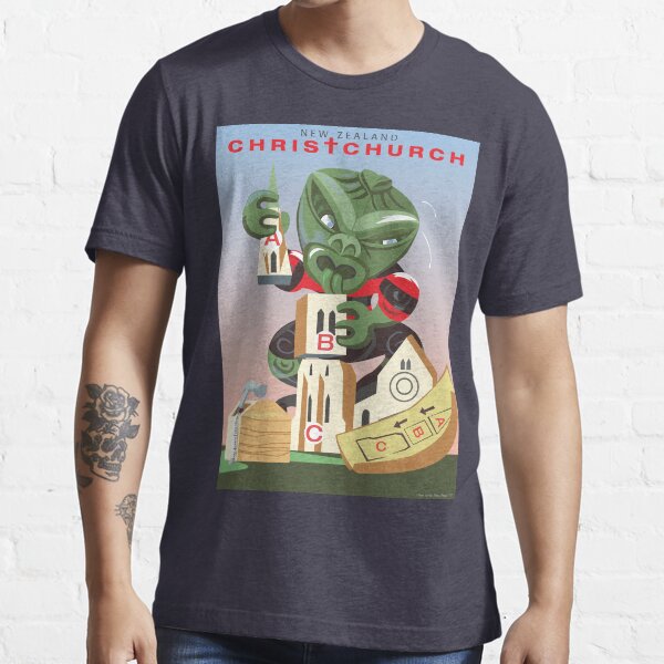 "Christchurch Tiki and Fixes Christchurch Cathedral" Tshirt for Sale