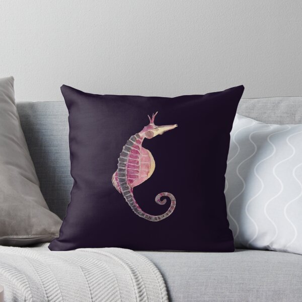 Artikelvorschau, Sea horse pink purple sea ocean watercolor violet entworfen und verkauft von Yana Mustafina | Boho Soulful Designs.