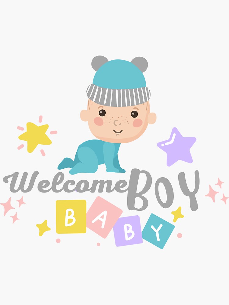 Welcome Baby Boy Sticker Book