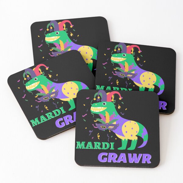 Item preview, Mardi Gras T Rex Dinosaur Bead Mardi Grawr designed and sold by wonderArts17.