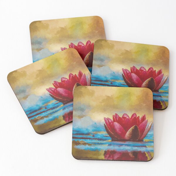 Item preview, Red water lily designed and sold by Paint Dream  Style.