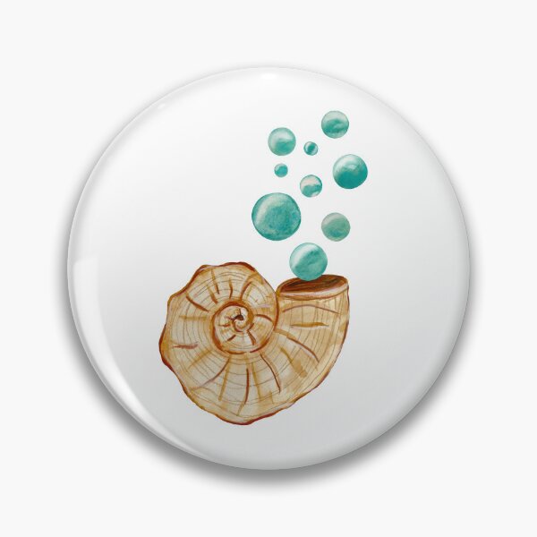 Item preview, Seashell bubbles sea ocean reef mollusk watercolor designed and sold by Yana Mustafina | Boho Soulful Designs.