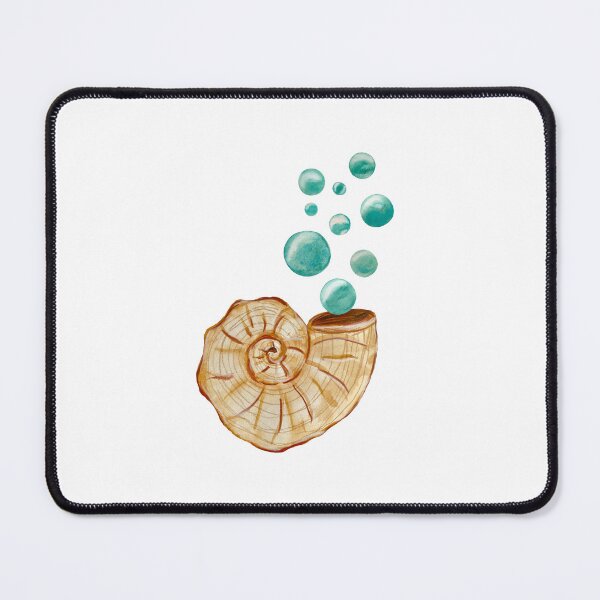 Item preview, Seashell bubbles sea ocean reef mollusk watercolor designed and sold by Yana Mustafina | Boho Soulful Designs.