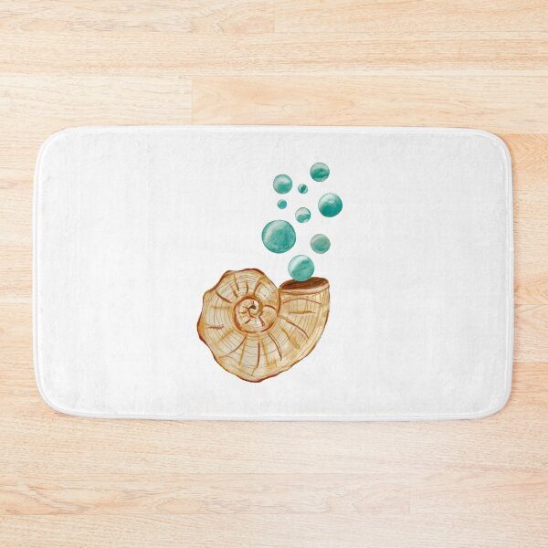 Item preview, Seashell bubbles sea ocean reef mollusk watercolor designed and sold by Yana Mustafina | Boho Soulful Designs.