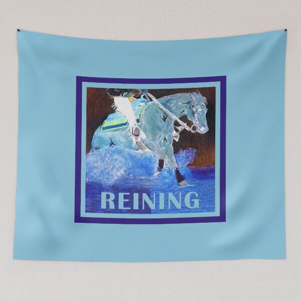 Item preview, Reining Horse Watercolor In Blue designed and sold by Stuffnthingz.
