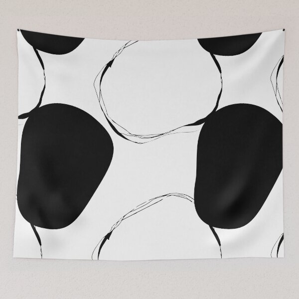 Item preview, Abstract Monochrome Black and White Circles Pattern  designed and sold by SoccaTamam.